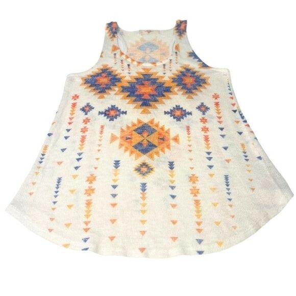 Women's Aztec Tribal Print Racerback Tank Top Blouse Size Medium - Picture 8 of 12